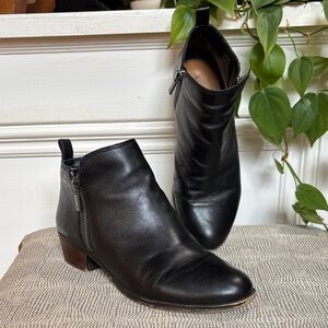 Lucky Brand Black Leather Ankle Boots size 6.5